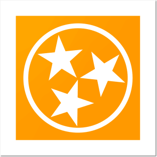 TN State Flag Orange/White Posters and Art